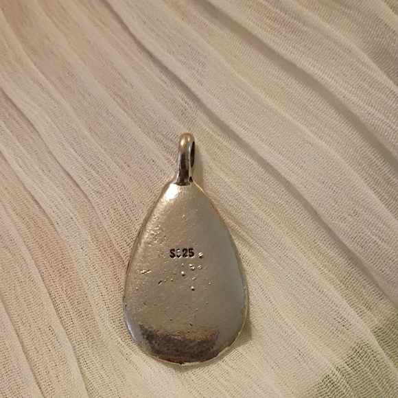 Silver and Turquoise Pendant - Picture 2 of 3